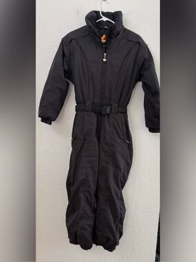 Obermeyer Thermolite Black One-Piece Ski Suit with Belt - 4